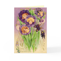 Vintage Easter Flowers Card