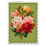 Vintage Easter flowers card
