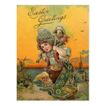 Vintage Easter Holiday art postcard