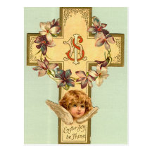 Vintage Easter Holiday Greeting Postcard