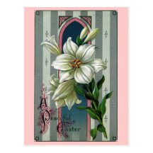 Vintage Easter Lilies Post Card