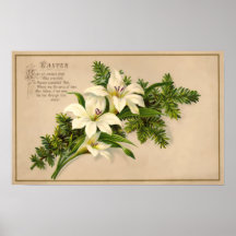 Vintage Easter Lily Poster