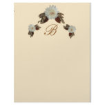 Vintage Ecru Monogrammed Stationary letterhead