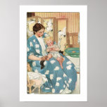 Vintage Edwardian Mother with Child Print