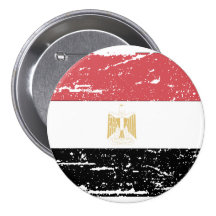 Vintage Egypt Flag Pinback Button