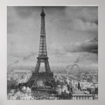 Vintage Eifel Tower Paris France Stereoview 1889 Print