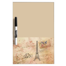 Vintage Eiffel Tower Art Dry-Erase Boards