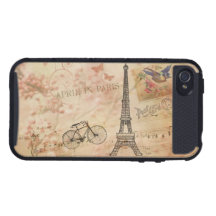 Vintage Eiffel Tower Art iPhone 4 Covers