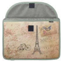 Vintage Eiffel Tower Art MacBook Pro Sleeve