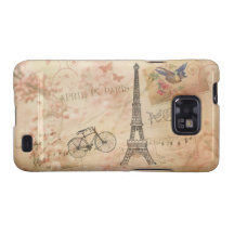 Vintage Eiffel Tower Art Samsung Galaxy SII Cases