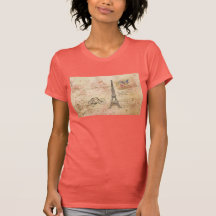 Vintage Eiffel Tower Art Tee Shirt
