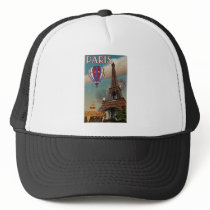 Vintage Eiffel Tower Trucker Hat