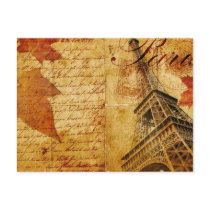 Vintage Eiffel Tower Lettering Post Cards