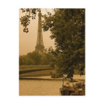 Vintage Eiffel Tower Post Card