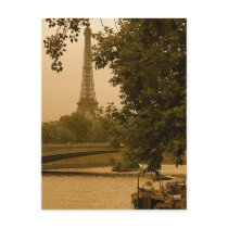 Vintage Eiffel Tower Post Card