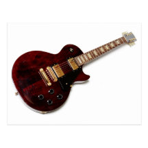 Vintage Electric Guitar Post Card