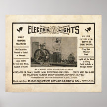 Vintage Electric Lights Ad from 1905 Posters