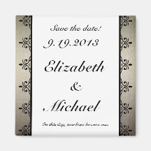 Vintage Elegant Classy Damask Magnets