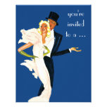 Vintage Elegant Monte Carlo Couple Dinner Party Personalized Announcements