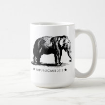Vintage Elephant GOP Republican 2012 Mug