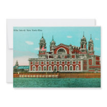 Vintage Ellis Island, New York City Invites