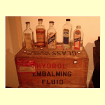 Vintage Embalming Fluid Photo postcards