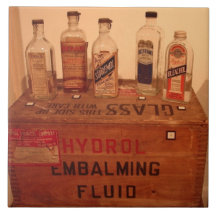 Vintage Embalming Fluid Photo Tile