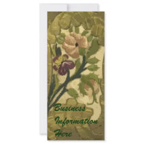 Vintage Embroidered Leaves Flowers 2012 Calendar Rack Card