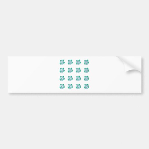 Vintage Embroidery Style Flowers Bumper Stickers