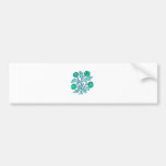 Vintage Embroidery Style Flowers Bumper Stickers