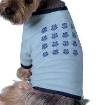 Vintage Embroidery Style Flowers Dog T-shirt
