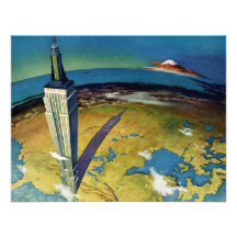 Vintage Empire State Building New York City Personalized Invitations