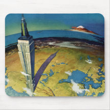 Vintage Empire State Building New York City Mouse Pad