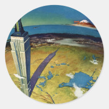 Vintage Empire State Building New York City Sticker