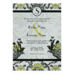 Vintage Endive Iris Love Birds Wedding Invites