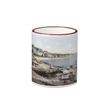 Vintage England Dawlish  Harbour 1890's Mugs