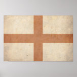 Vintage England Flag Print