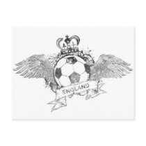 Vintage England Football Postcard