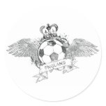 Vintage England Football Round Sticker