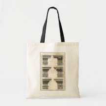 Vintage Entablatures, Orders of Architecture Canvas Bags