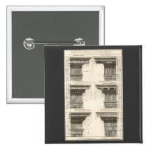 Vintage Entablatures, Orders of Architecture Button