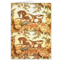 Vintage Equestrian Horse Invitation Card