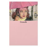 vintage Errands in Rain Shopping List Lists Paper stationery