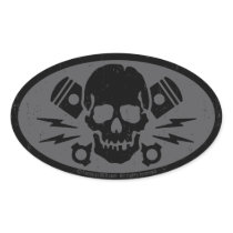 Vintage Evil 015B Oval Stickers