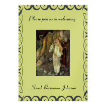 Vintage Fairy Tale baby shower invitation