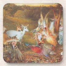 Vintage Fairy Tale, Enchanted Forest by Fitzgerald Beverage Coaster