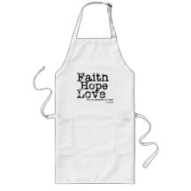 Vintage Faith Hope Love Apron