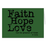 Vintage Faith Hope Love Card
