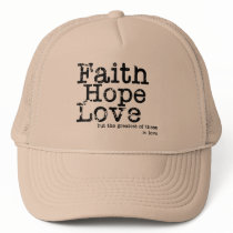 Vintage Faith Hope Love Hat