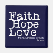 Vintage Faith Hope Love Magnet